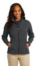 Eddie Bauer Ladies 100% polyester Water Resistant Shaded Crosshatch Soft Shell Jacket
